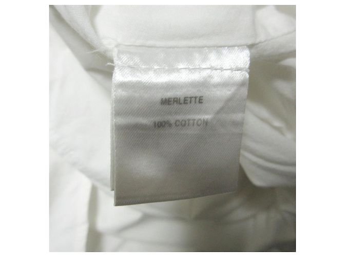 Autre Marque Merlette Langes Ausgestelltes Kleid Weiß - Ansicht 9