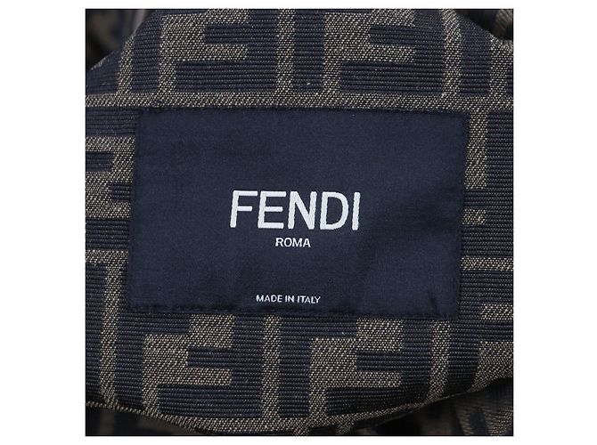 Abrigo Trench de Algodón Fendi FF0741 Beige - vista 10