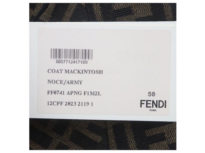 Abrigo Trench de Algodón Fendi FF0741 Beige - vista 15