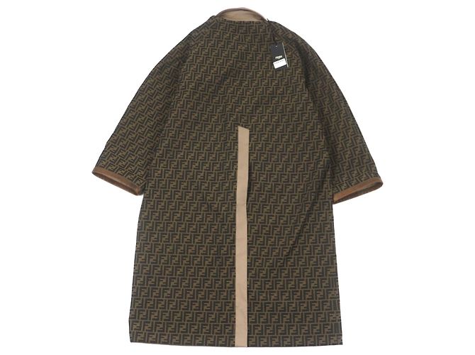 Abrigo Trench de Algodón Fendi FF0741 Beige - vista 6