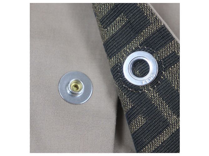 Abrigo Trench de Algodón Fendi FF0741 Beige - vista 8