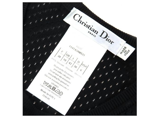 Mesh-Top mit Rücklogo Christian Dior Schwarz - Ansicht 6