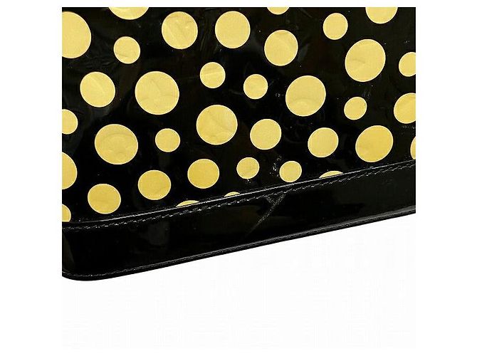 Borsa Louis Vuitton Lockit MM Vernis Dot Infinity Nero Giallo - vista 7
