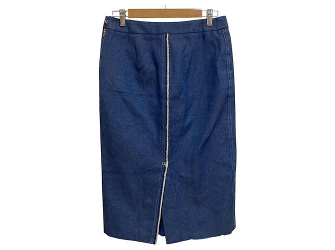 Autre Marque Falda de seda y algodón BLAMINK Azul - vista 2