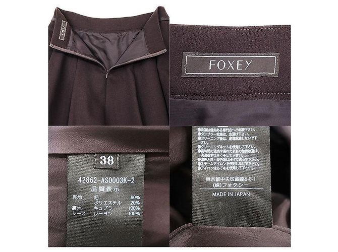 Autre Marque Falda de mezcla de lana FOXEY Casablanca Gris Gris antracita - vista 10