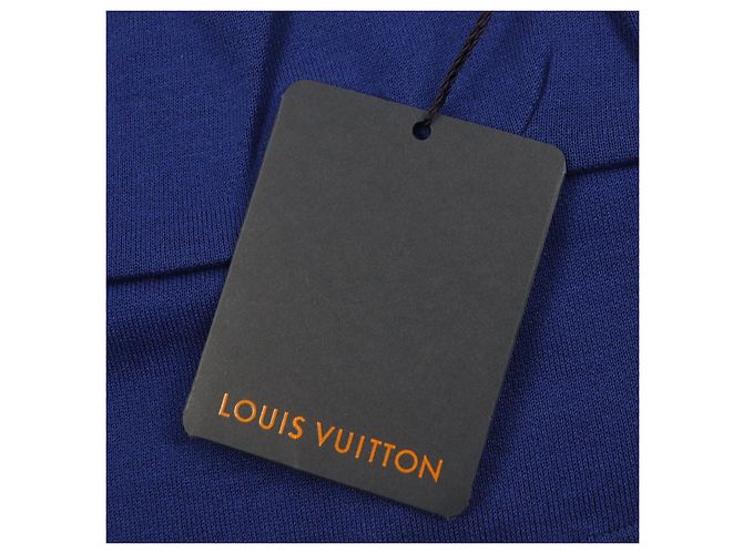Tejido de algodón jacquard Louis Vuitton Negro Azul - vista 8