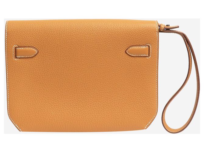 Hermès Pochette Curry Kelly depeches 25 Arancione - vista 2