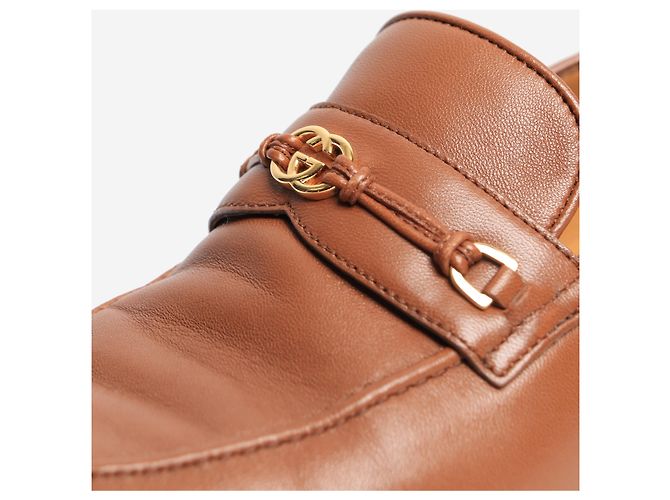 Gucci Mocassini in pelle tan - taglia EU 38 Marrone - vista 3
