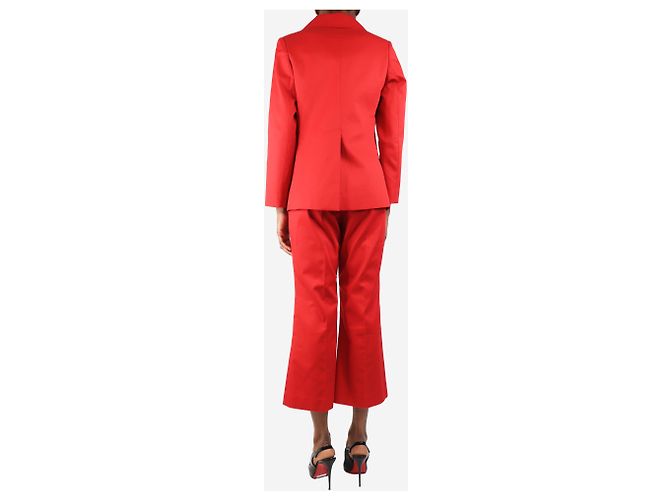 Autre Marque Rotes Baumwollmischanzug-Set - Größe UK 8 - Ansicht 2