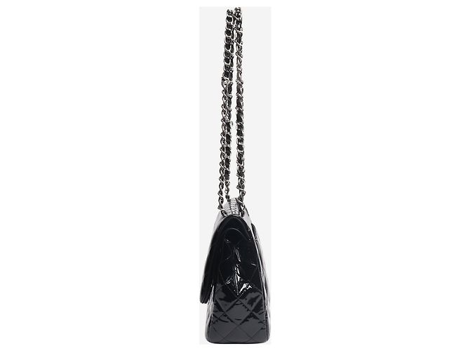 Chanel Borsa Classic Double Flap in pelle verniciata nera 2013 jumbo Nero - vista 4