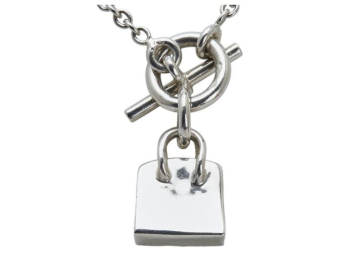 Hermès Birkin Amulett Toggle Halskette aus Silber - Ansicht 3