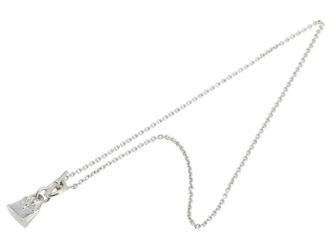 Hermès Birkin Amulett Toggle Halskette aus Silber - Ansicht 4