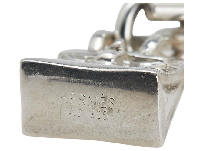 Hermès Birkin Amulett Toggle Halskette aus Silber - Ansicht 6