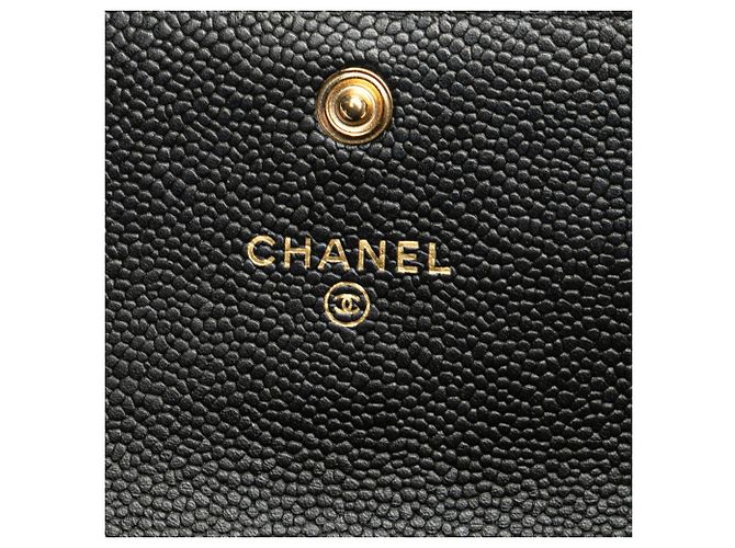 Portafoglio a catena Boy Matelassé Chanel in pelle caviar nera Nero - vista 6