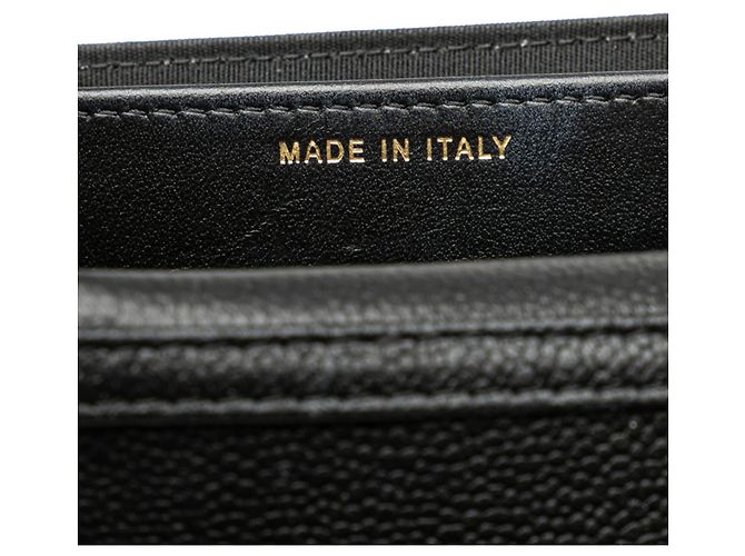 Portafoglio a catena Boy Matelassé Chanel in pelle caviar nera Nero - vista 7