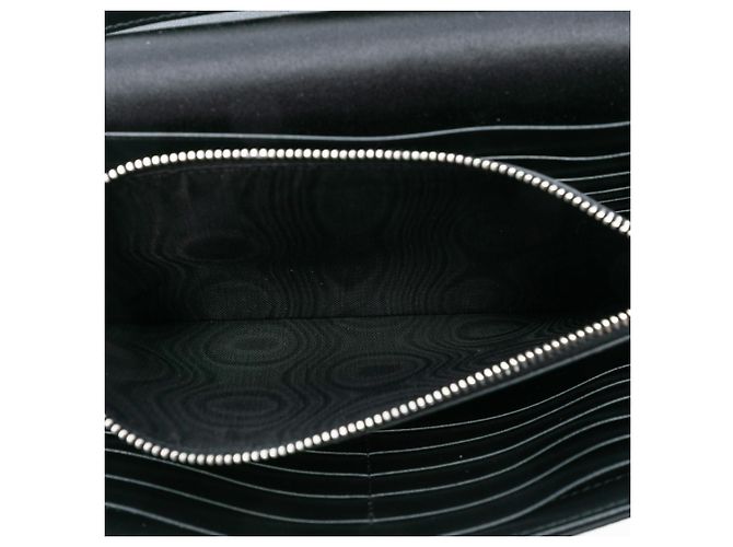 Portafoglio Kate Monogram in paillettes nere Saint Laurent con catena Nero - vista 4