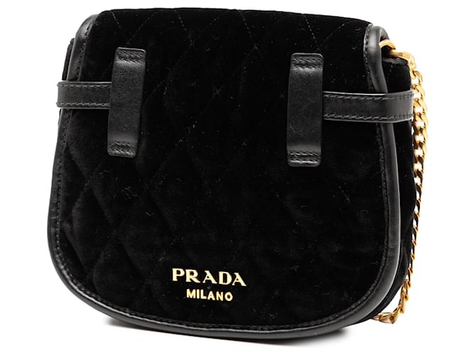 Prada Borsa a tracolla Impuntu Velluto Corsaire Nera Nero - vista 2