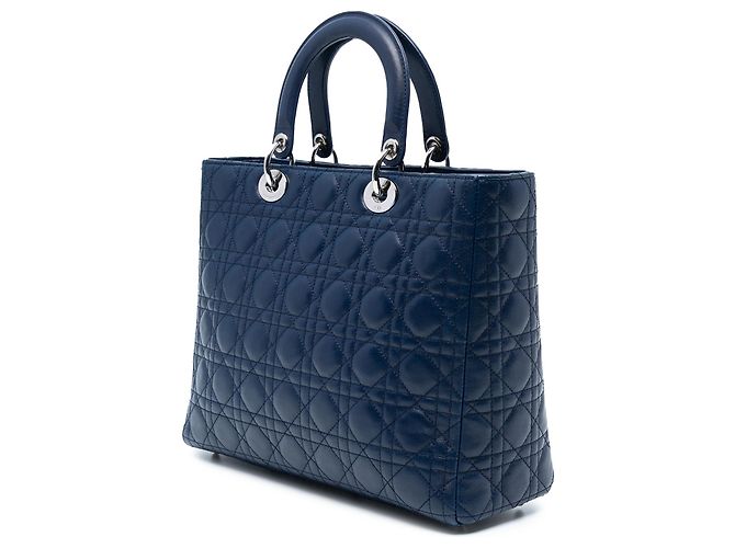 Dior Blau Große Lammleder Cannage Lady Dior - Ansicht 2