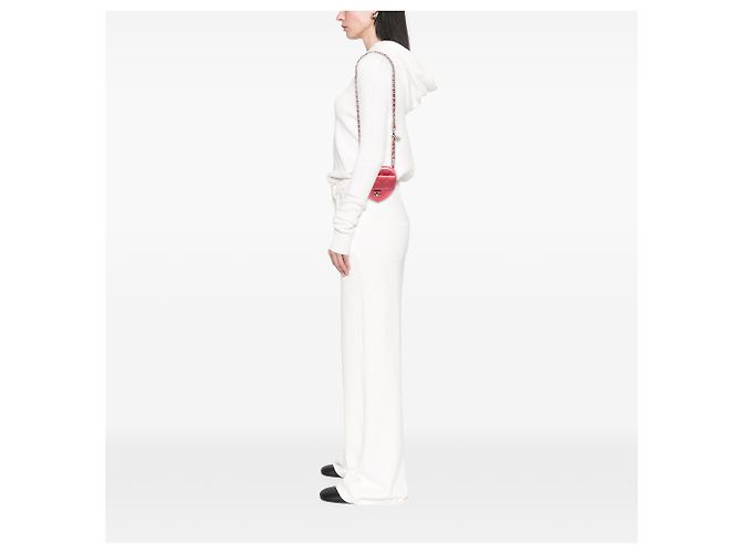 Chanel Mini CC em Couro de Corde Rosa em Forma de Coração Amoroso - vista 8