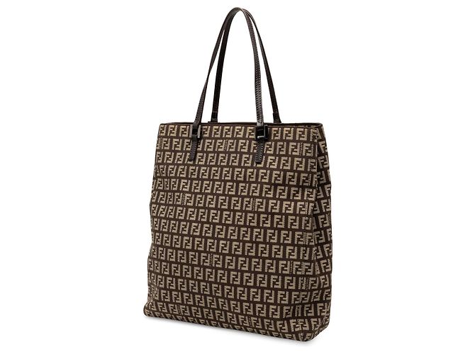 Fendi Braune Zucchino Canvas Tasche - Ansicht 2