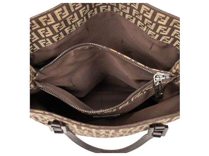 Fendi Braune Zucchino Canvas Tasche - Ansicht 4