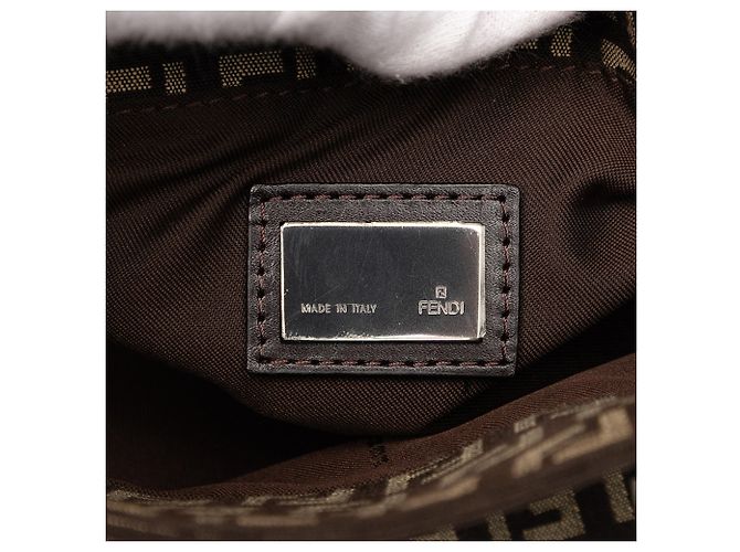 Fendi Braune Zucchino Canvas Tasche - Ansicht 6