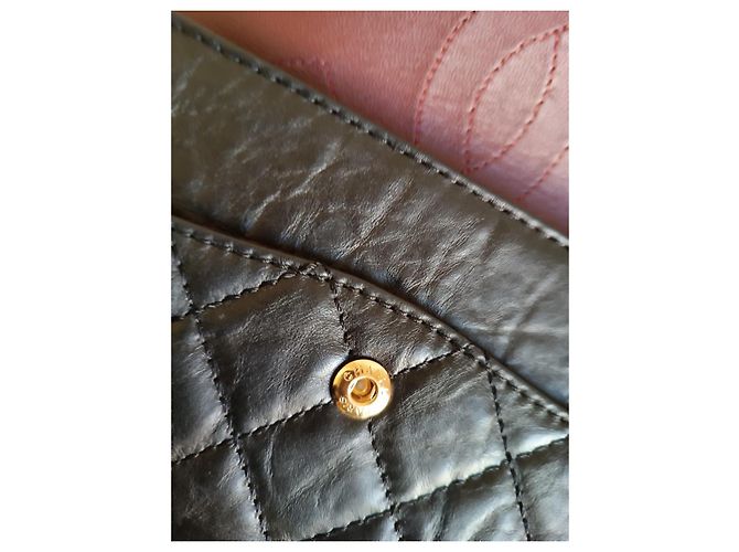 Borsa Chanel 2.55 in pelle di agnello nera con finiture oro Nero - vista 6