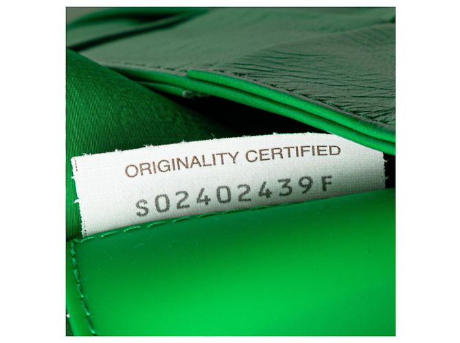 Borsa a Spalla Mini Cassette Maxi Intrecciato di Bottega Veneta Verde - vista 8