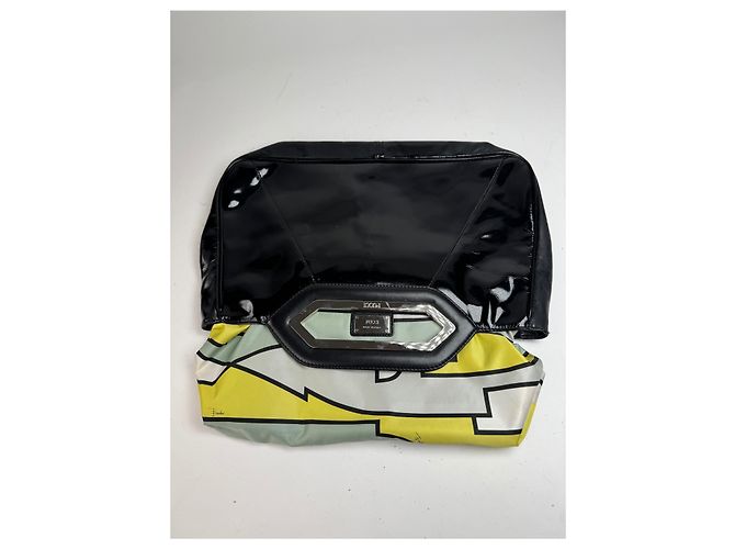 Vintage Emilio Pucci Lackleder Tote Bag schwarz - Ansicht 2