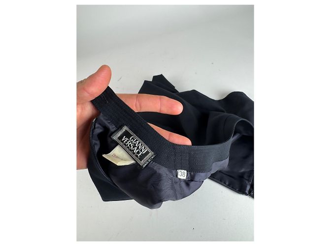 Vintage Gianni Versace Top Schwarz M - Ansicht 8