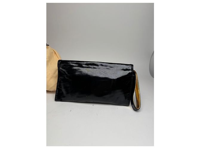 Clutch in pelle verniciata Loewe Madrid vintage nera Nero - vista 9