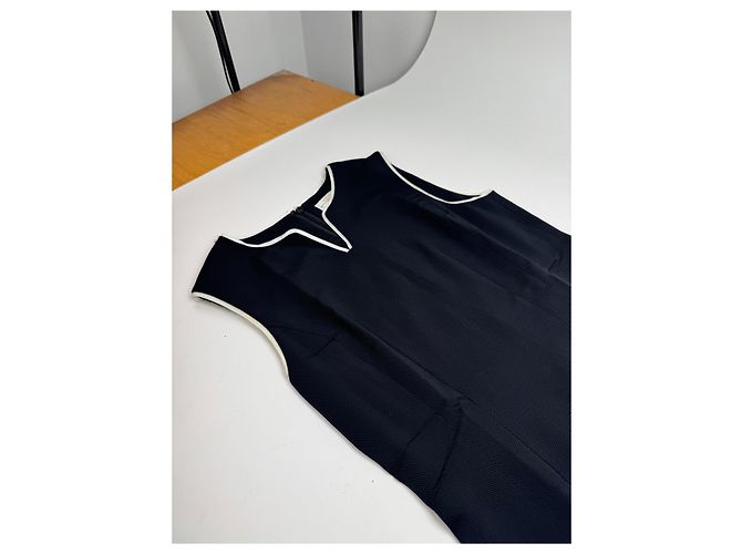 Vintage Balenciaga Kleid Schwarz Weiß 38/M - Ansicht 5