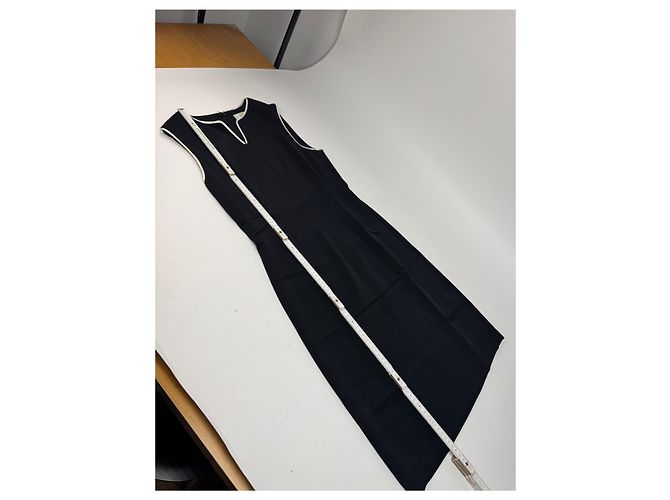 Vintage Balenciaga Kleid Schwarz Weiß 38/M - Ansicht 6
