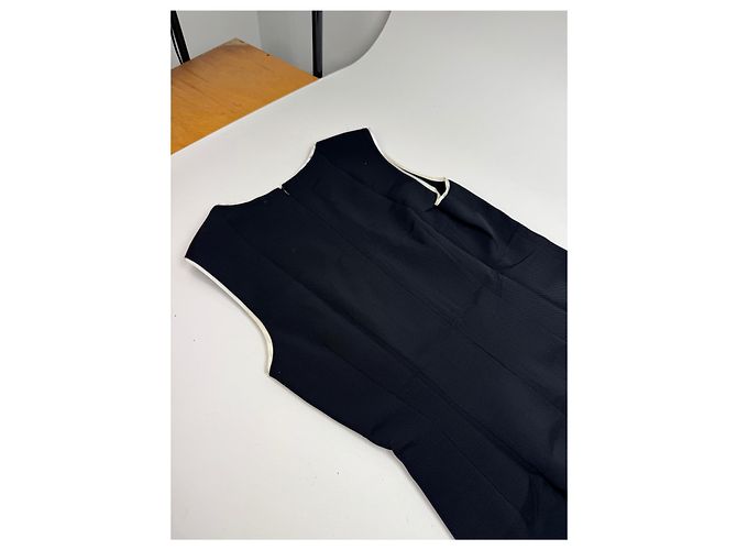 Vintage Balenciaga Kleid Schwarz Weiß 38/M - Ansicht 9