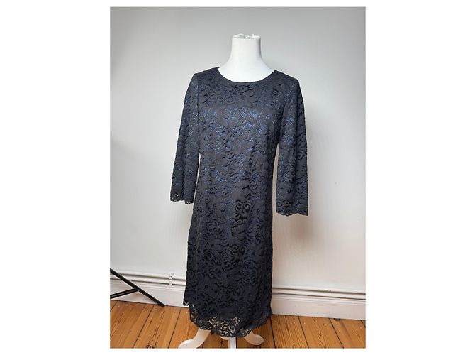 Abito Vintage Courreges Blu Nero 38/M - vista 11