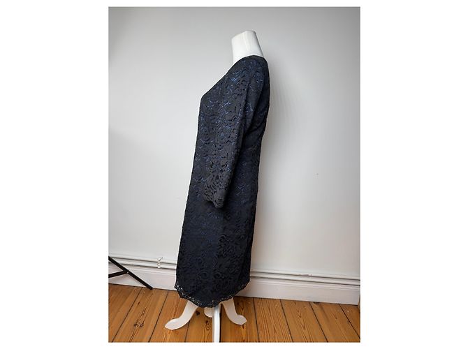 Abito Vintage Courreges Blu Nero 38/M - vista 12