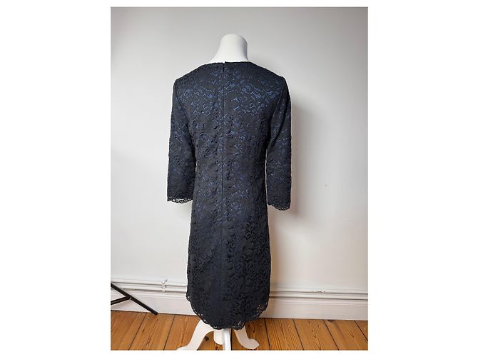Abito Vintage Courreges Blu Nero 38/M - vista 13