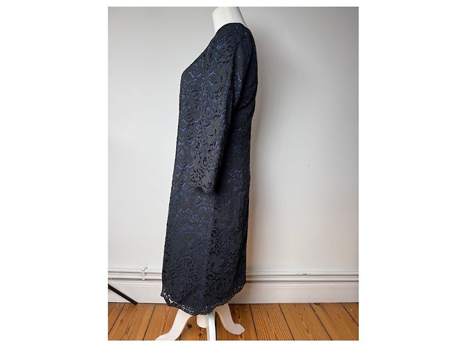 Abito Vintage Courreges Blu Nero 38/M - vista 2