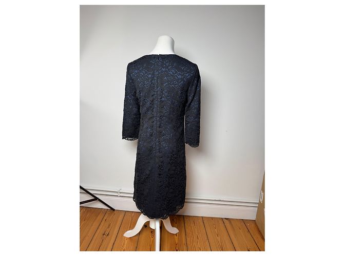 Abito Vintage Courreges Blu Nero 38/M - vista 3