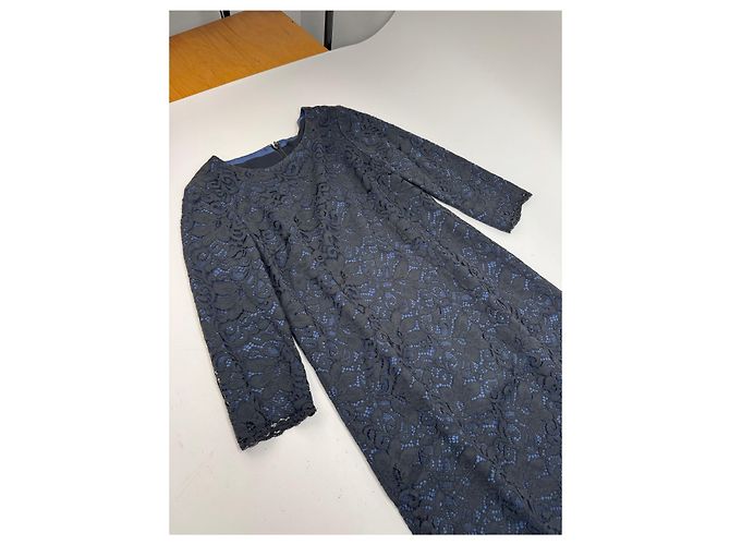 Abito Vintage Courreges Blu Nero 38/M - vista 5