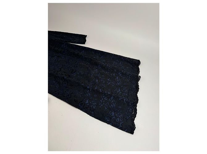 Abito Vintage Courreges Blu Nero 38/M - vista 6
