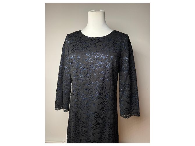 Abito Vintage Courreges Blu Nero 38/M - vista 7