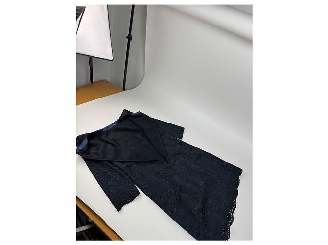 Abito Vintage Courreges Blu Nero 38/M - vista 8