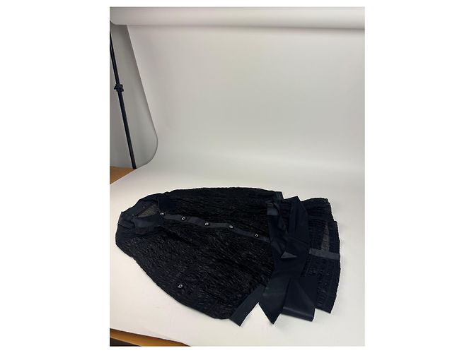 Trench coat trasparente vintage Courreges nero M - vista 5