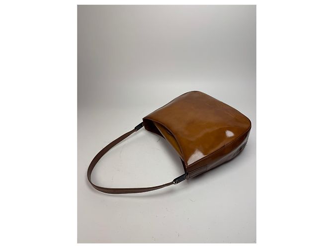 Vintage Givenchy Tasche aus lackiertem Leder braun - Ansicht 10