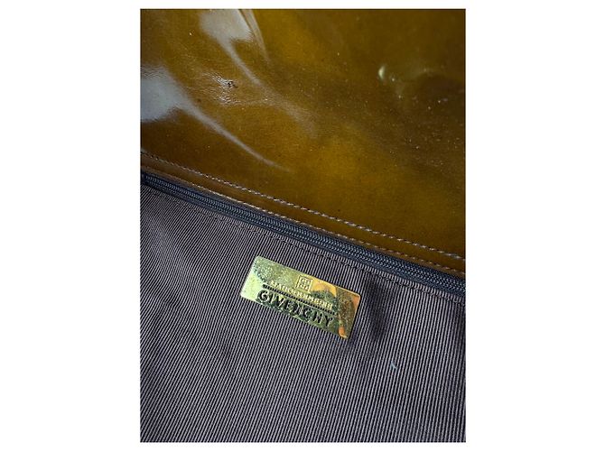 Vintage Givenchy Tasche aus lackiertem Leder braun - Ansicht 5