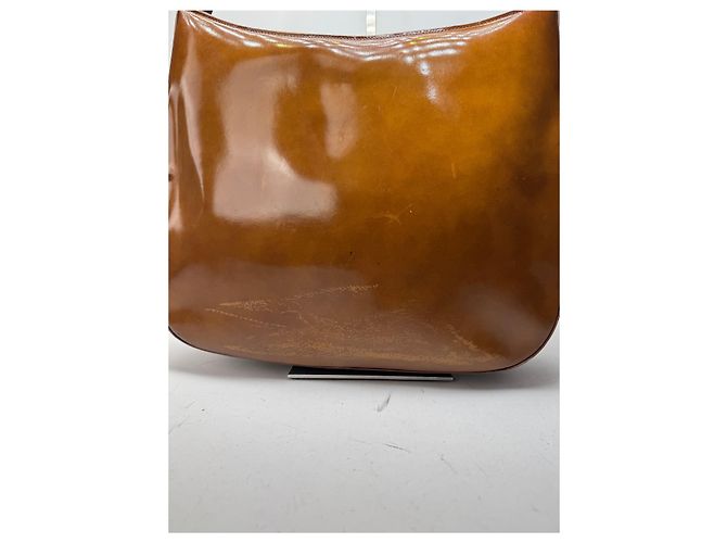 Vintage Givenchy Tasche aus lackiertem Leder braun - Ansicht 6