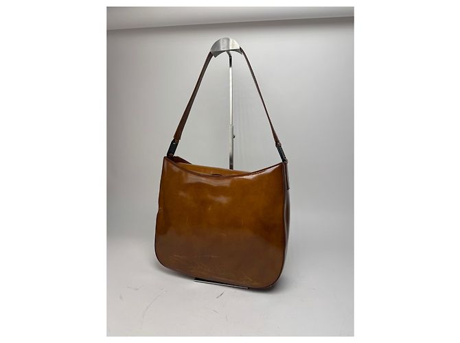 Vintage Givenchy Tasche aus lackiertem Leder braun - Ansicht 8