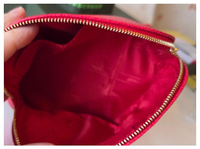 Neceser Longchamp de cuero rojo Roja - vista 7