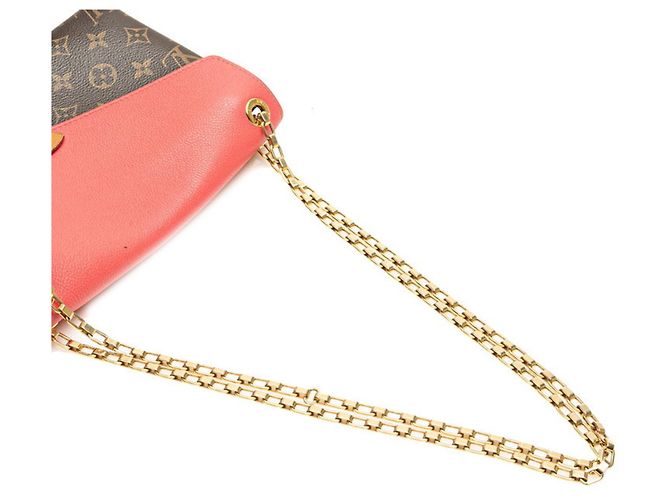 Louis Vuitton Monogram Pallas Chain Schultertasche Braun Pink - Ansicht 4